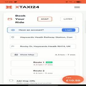 Book a taxi in seconds
